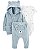 Conjunto 3 peças Cardigan Cachorro Azul - 9m (6 a 9 meses) - Carter's - Imagem 1
