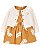 Vestido Marrom Folhas + Cardigan - 12m (9 a 12 meses) - Carter's - Imagem 1