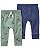 Kit 2 Calças Dino Verde/Azul - 24m (18 a 24 meses) - Carter's - Imagem 1