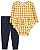 Conjunto 2 peças Houndstooth Mostarda - 18m (12 a 18 meses) - Carter's - Imagem 1