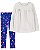 Conjunto 2 peças Legging Azul Flores - 2T (2 a 3 anos) - Carter's - Imagem 1