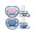 Chupeta Ultra Air Dupla Lisa Azul/Roxa - 6 a 18 meses - Philips Avent - Imagem 2
