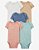 Kit Body 5 peças Lisos/Listrados - 12m (9 a 12 meses) - Carter's - Imagem 1