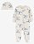 Pijama com pezinho Panda Azul + Touca - 6m (3 a 6 meses) - Carter's - Imagem 1