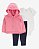 Conjunto 3 peças Jaqueta Rosa - 9m (6 a 9 meses) - Carter's - Imagem 1