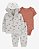 Conjunto 3 peças Casaco Dino Cinza - 3m (1 a 3 meses) - Carter's - Imagem 1