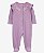 Pijama com pezinho Roxo Babado Flores - 9m (6 a 9 meses) - Carter's - Imagem 1