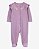 Pijama com pezinho Roxo Babado Flores - RN - Carter's - Imagem 1