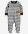 Pijama com pezinho Cinza Colheitadeira - 3m (1 a 3 meses) - Carter's - Imagem 1