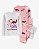 Kit Pijama 4 peças Dino Rosa - 12m (9 a 12 meses) - Carter's - Imagem 1
