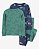 Kit Pijama 4 peças Dino Verde - 12m (9 a 12 meses) - Carter's - Imagem 1