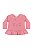 Conjunto Blusa e Calça em Cotton Flores Rosa - Tam M - Quimby - Imagem 2
