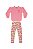 Conjunto Blusa e Calça em Cotton Flores Rosa - Tam 6 - Quimby - Imagem 2
