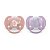 Chupeta Ultra Soft Dupla Elefante/Coqueiro Salmão/Lilás - 0 a 6 meses - Philips Avent - Imagem 1