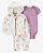 Conjunto 3 peças Jaqueta Floral Roxo - 6m (3 a 6 meses) - Carter's - Imagem 1