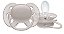 Chupeta Ultra Soft Individual Cinza - 6 a 18 meses - Philips Avent - Imagem 3