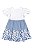 Vestido Floral Azul/Branco - Tam 6 - Quimby - Imagem 2
