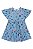 Vestido Azul Flores - Tam 4 - Quimby - Imagem 1