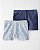Kit 2 Shorts Floral/Azul - 3m (1 a 3 meses) - Little Planet - Imagem 2