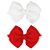 Kit 2 Laços com presilha Vermelho/Branco - Buba - Imagem 1