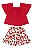 Conjunto Bata e Saia Flores Red Tam 4 - Quimby - Imagem 1