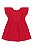 Vestido Alça Babado Laise Vermelho P - Quimby - Imagem 2