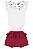 Conjunto Body Babado Cereja P - Up Baby - Imagem 1