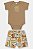 Conj. Body e Short Marrom Safari RN - Up Baby - Imagem 1