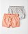Kit 2 Shorts Pêssego/Cinza - RN - Little Planet - Imagem 1