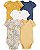 Kit 5 Bodys Borboleta Amarela - 6m (3 a 6 meses) - Carter's - Imagem 1