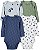 Kit 4 Bodys Flores/Poa Azul - RN - Carter's - Imagem 1