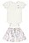 Conjunto Saia Body Branco Borboleta - Tam G - Up Baby - Imagem 1