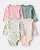 Kit 4 Bodys Coruja Baby Rosa - 6m (3 a 6 meses) - Carter's - Imagem 1