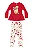 Conjunto Blusa Sweet Flowers Vermelho - Tam 4 - Quimby - Imagem 1