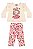 Conjunto Blusa Menina Floral Rosa - Tam 3 - Quimby - Imagem 1