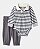 Conjunto Body Listrado Cinza - RN - Carter's - Imagem 1