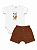 Conjunto Body Short Marrom Vintage Boy Tam M - Mini & Co - Imagem 1