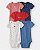 Kit 5 Bodys Praia Red/Azul - 18m(12 a 18 meses) - Carter's - Imagem 1