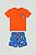 Conjunto Short Escorpião Laranja - Tam 2 - Up Baby - Imagem 1