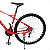 BICICLETA TRONOS MTB ALUMINIO LG19 POL/ GARFO C/ AMORT/21 VELOC/ARO 29/VERMELHO-BRANCO BOX - Imagem 4