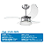 VENTILADOR DE TETO TRON CHANCELER 130W 127V ALUMUNIO ESCOVADO (OUTLET) BOX - Imagem 2