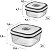CONJUNTO DE POTES ELECTROLUX A23122901 HERMETICO CINZA (OUTLET) OPEN - Imagem 3