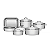 JOGO DE PANELAS TRAMONTINA SOLAR 65510/200 INOX (OUTLET) BOX - Imagem 1