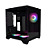 GAB. MATX BRAZILPC GAMER BPC-240 BLACK C/ 3 COOLER ARCO IRIS (2xUSB+1xUSB3.0+AUDIO) S/ FONTE BOX - Imagem 1