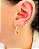 Brinco Palito Ear Cuff com Pedrinhas de Zircônias Folheado a Ouro 18k - Imagem 1