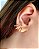 Brinco Ear Cuff Grade Folheado a Ouro 18K com Detalhes de Zircônia - Imagem 2