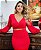 Cropped e Saia Midi Vermelho - Imagem 1