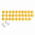 Carimbo Letras Glamour Amarelo 2 cm Blue Star - Imagem 1