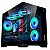 GABINETE LIKETEC GAMER MAD ROCK BLACK (9X FANs ARGB / CUBO DESIGN / M-ATX / FRONTAL VIDRO) - Imagem 1