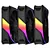KIT FAN 3 UNIDADES PCYES SANGUE FRIO 3 REVERSE PRETO ARGB - Imagem 3